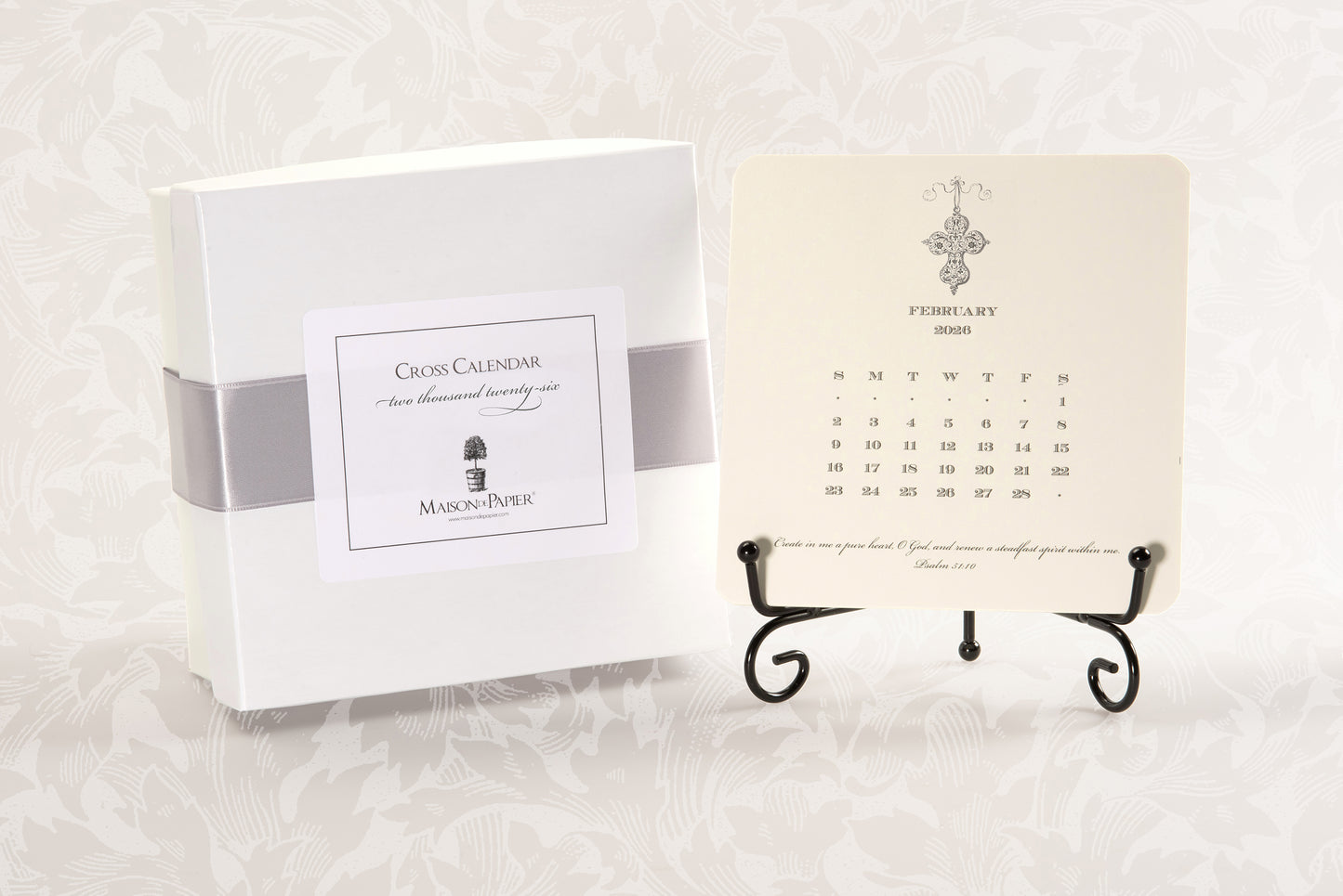 2026 Cross Calendar with Easel