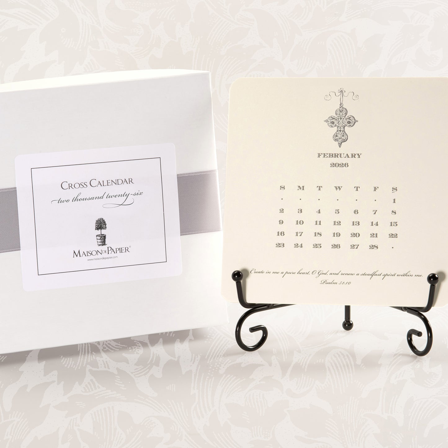 2026 Cross Calendar with Easel
