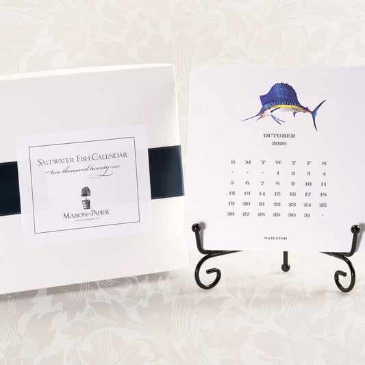 2026 Saltwater Calendar with Easel