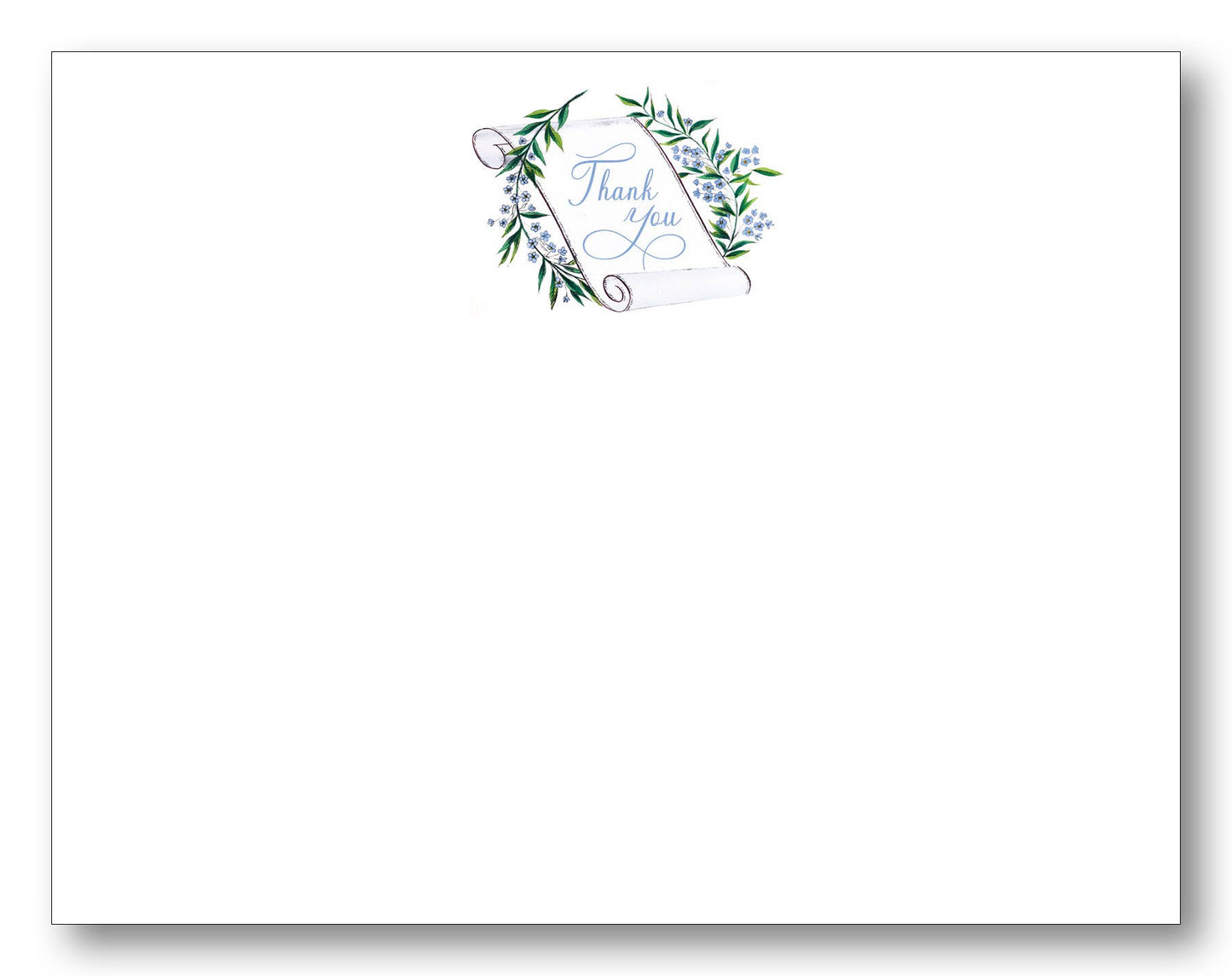 Scroll Thank You Note Card