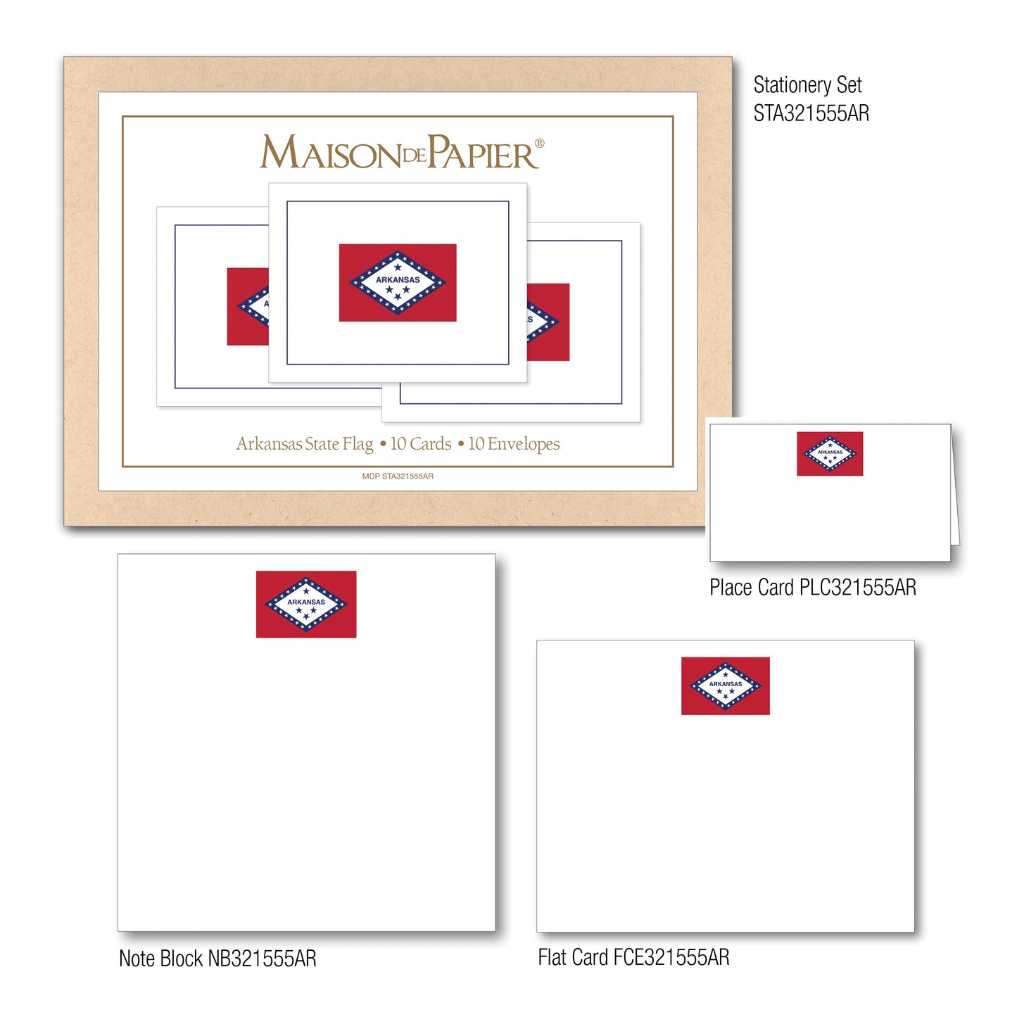 Arkansas Flag Place Card