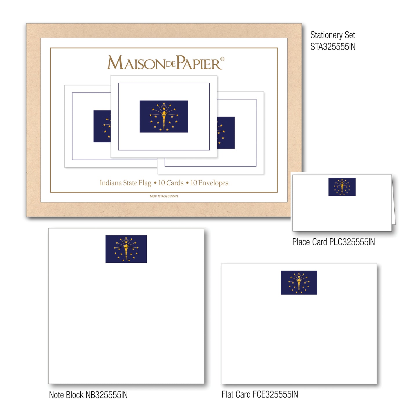 Indiana Flag Note Card