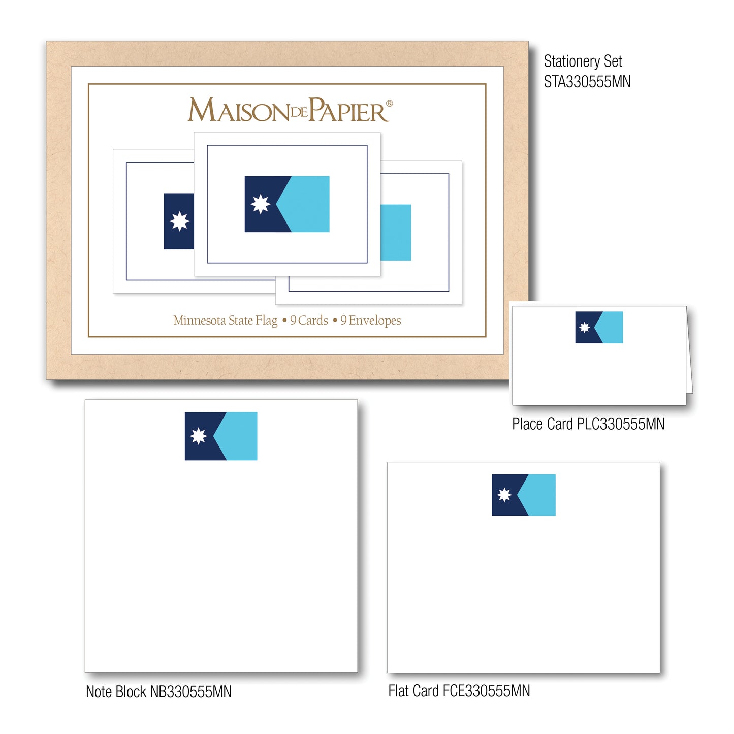 Minnesota Flag Boxed Note Cards
