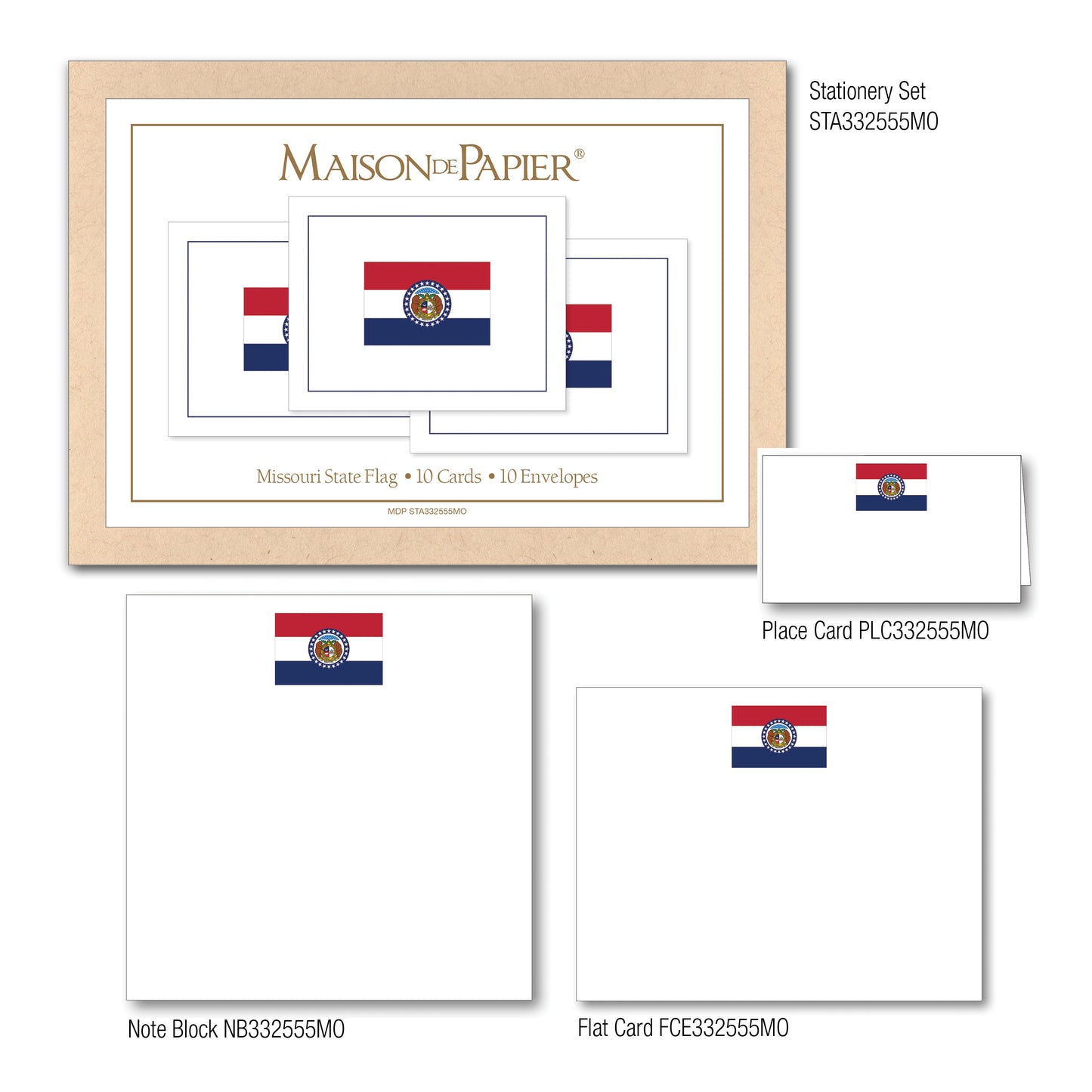 Missouri Flag Place Card