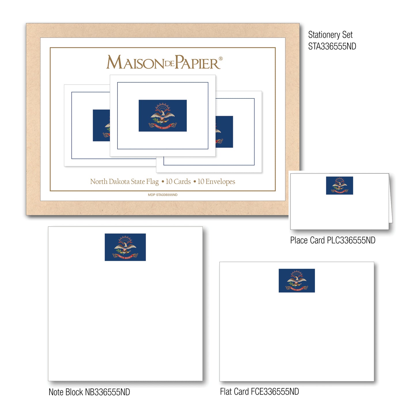 North Dakota Flag Boxed Note Cards
