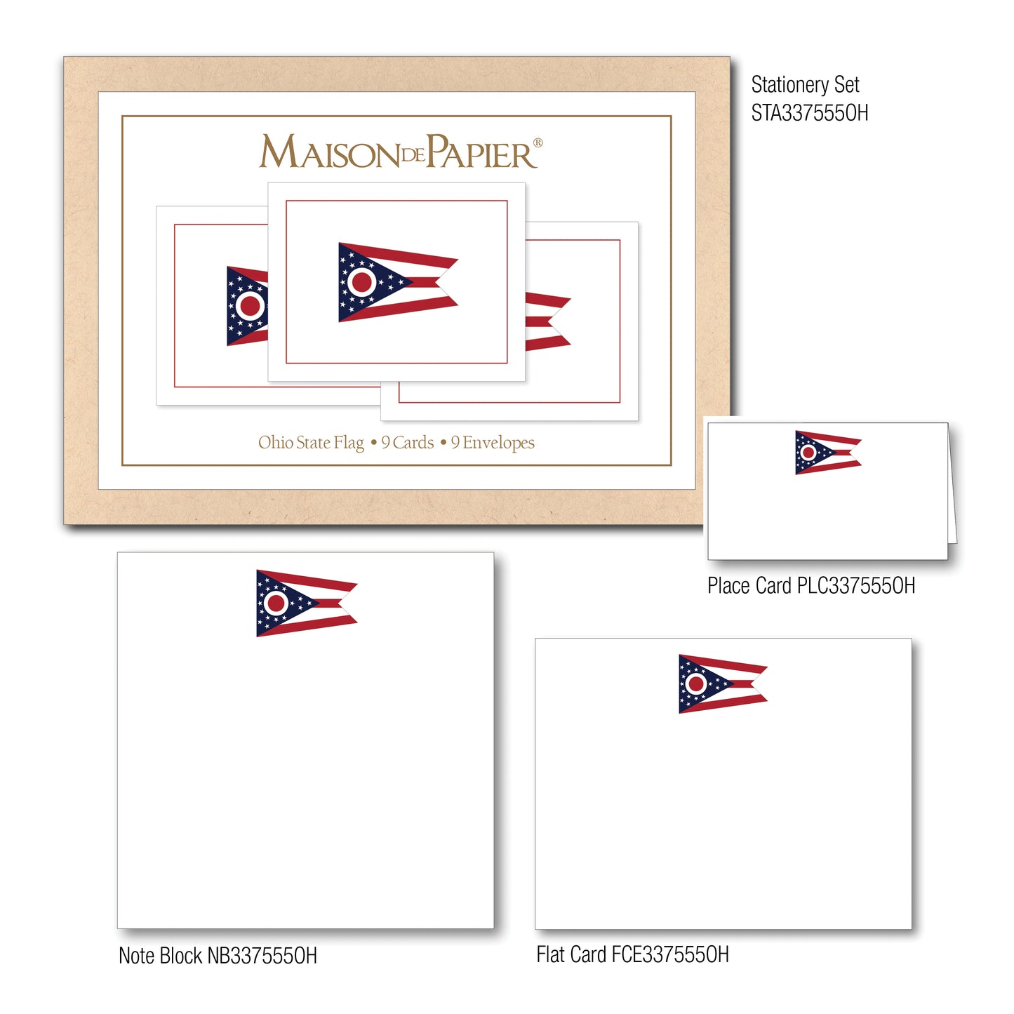 Ohio Flag Boxed Note Cards