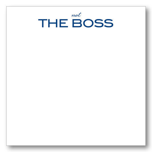 Not The Boss Navy Note Block