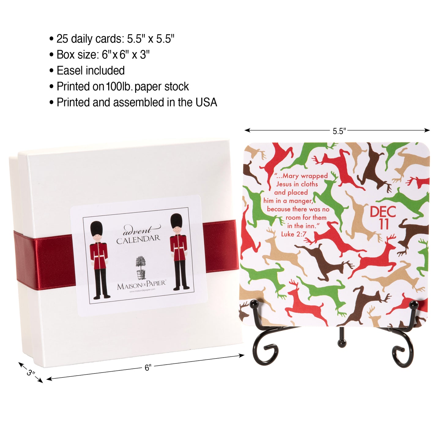 Childrens Advent Calendar With Easel