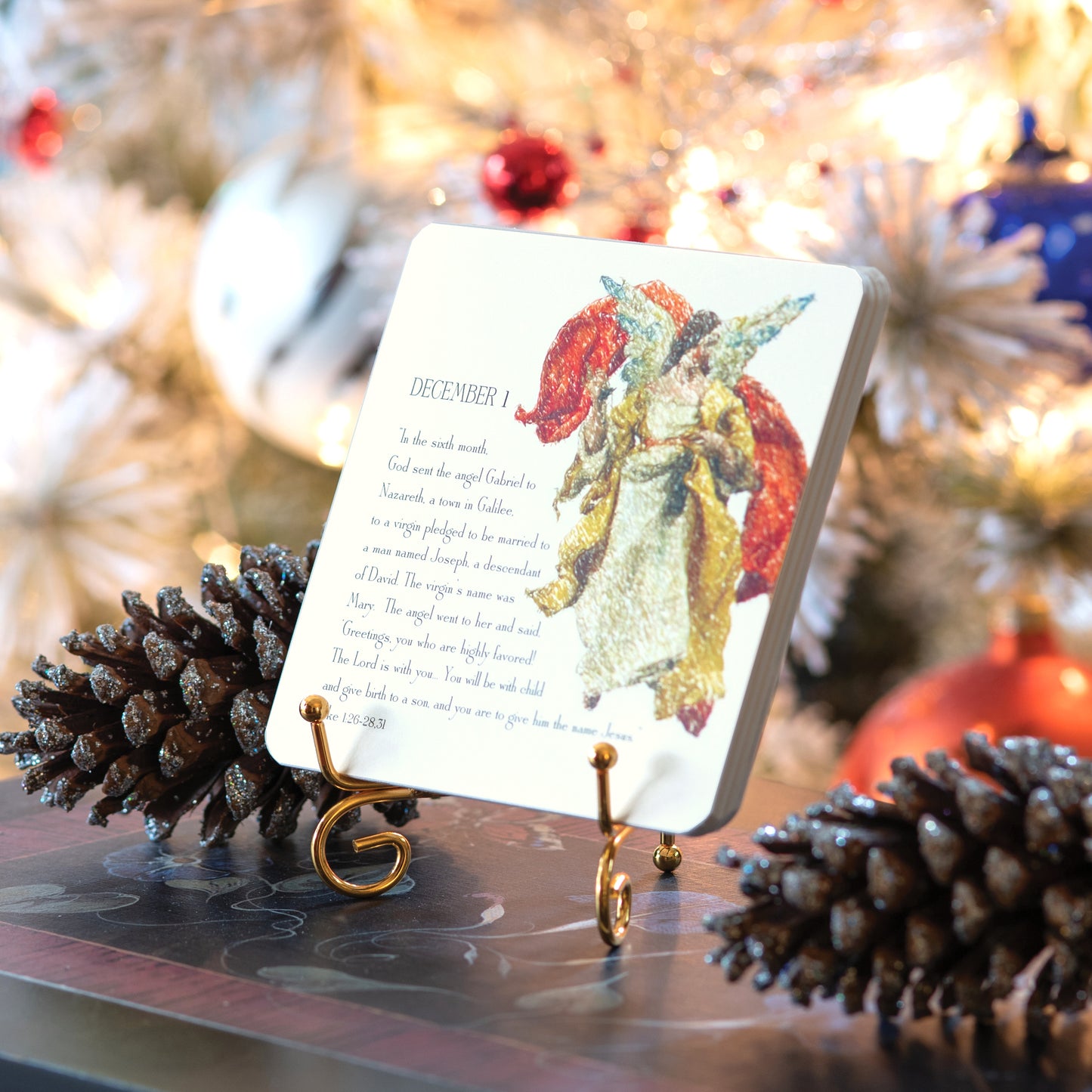 Classical Advent Calendar With Easel