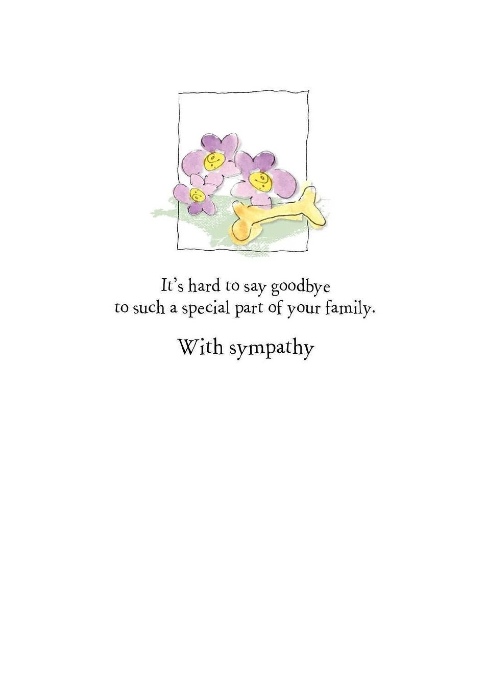 AFH181 Pet Sympathy Card