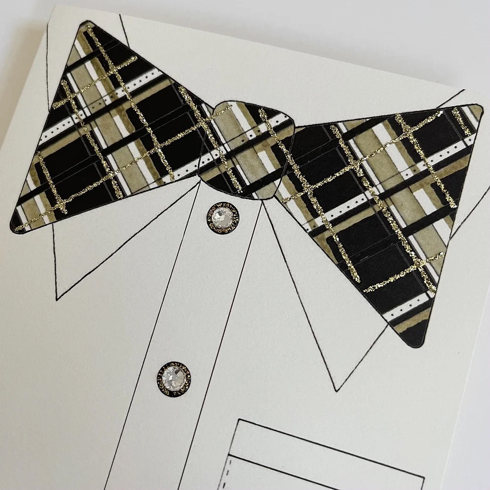 SEH AO295 - Plaid Bow Tie Shirt
