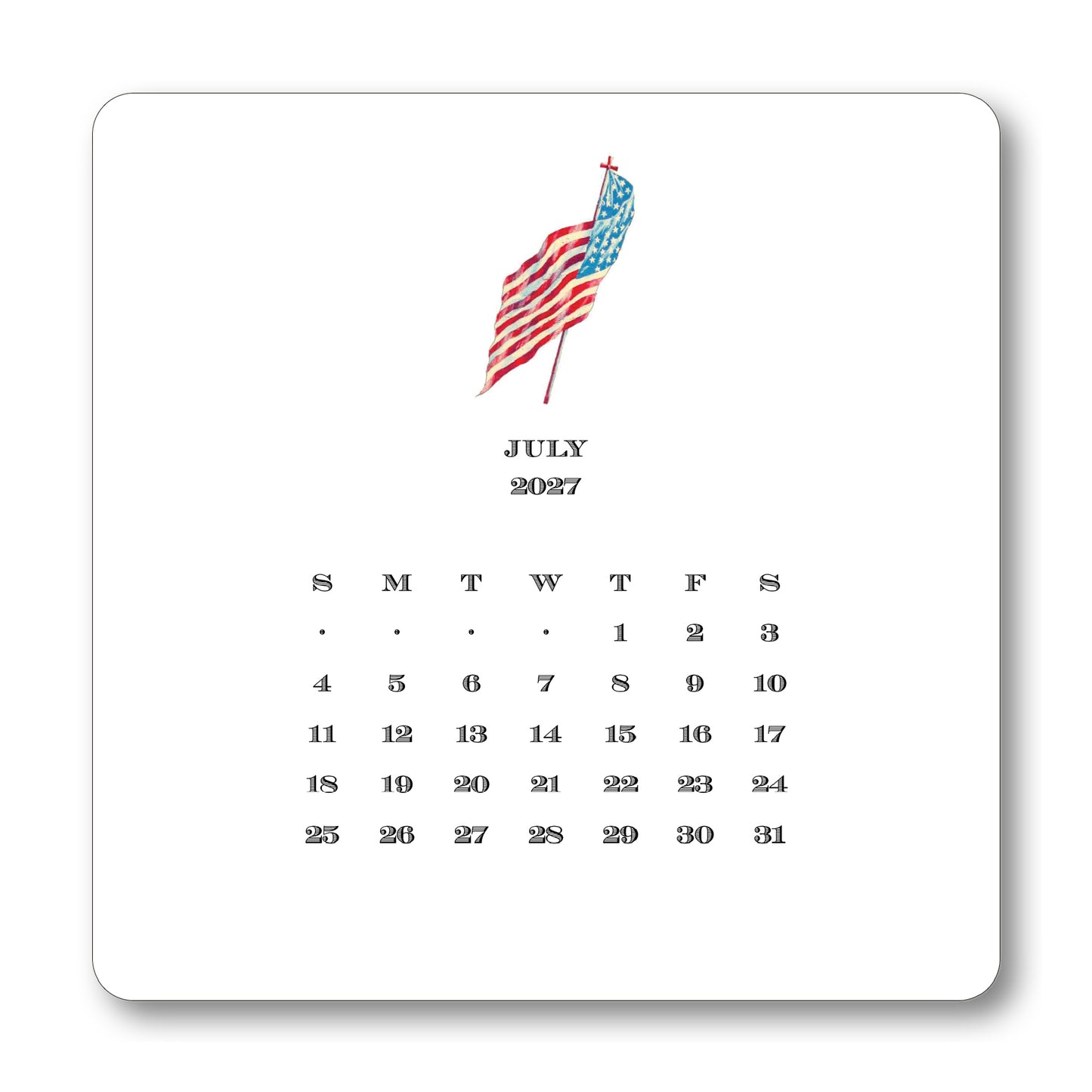 2027 Desk Theme Desk Calendar