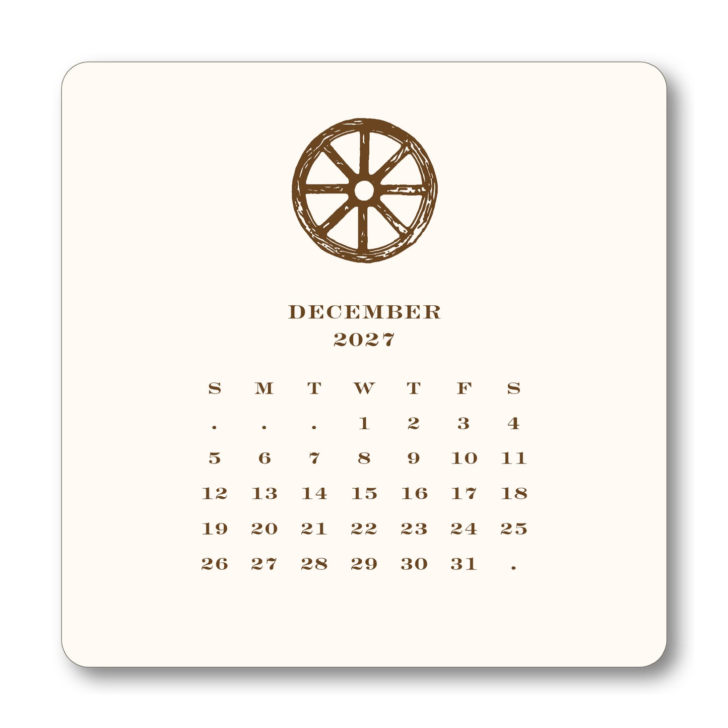 2027 Cowboy Desk Calendar