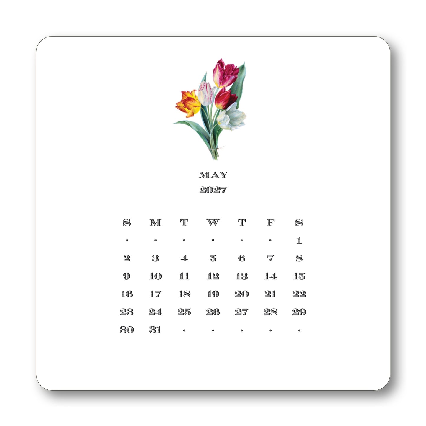 2027 Flora Desk Calendar