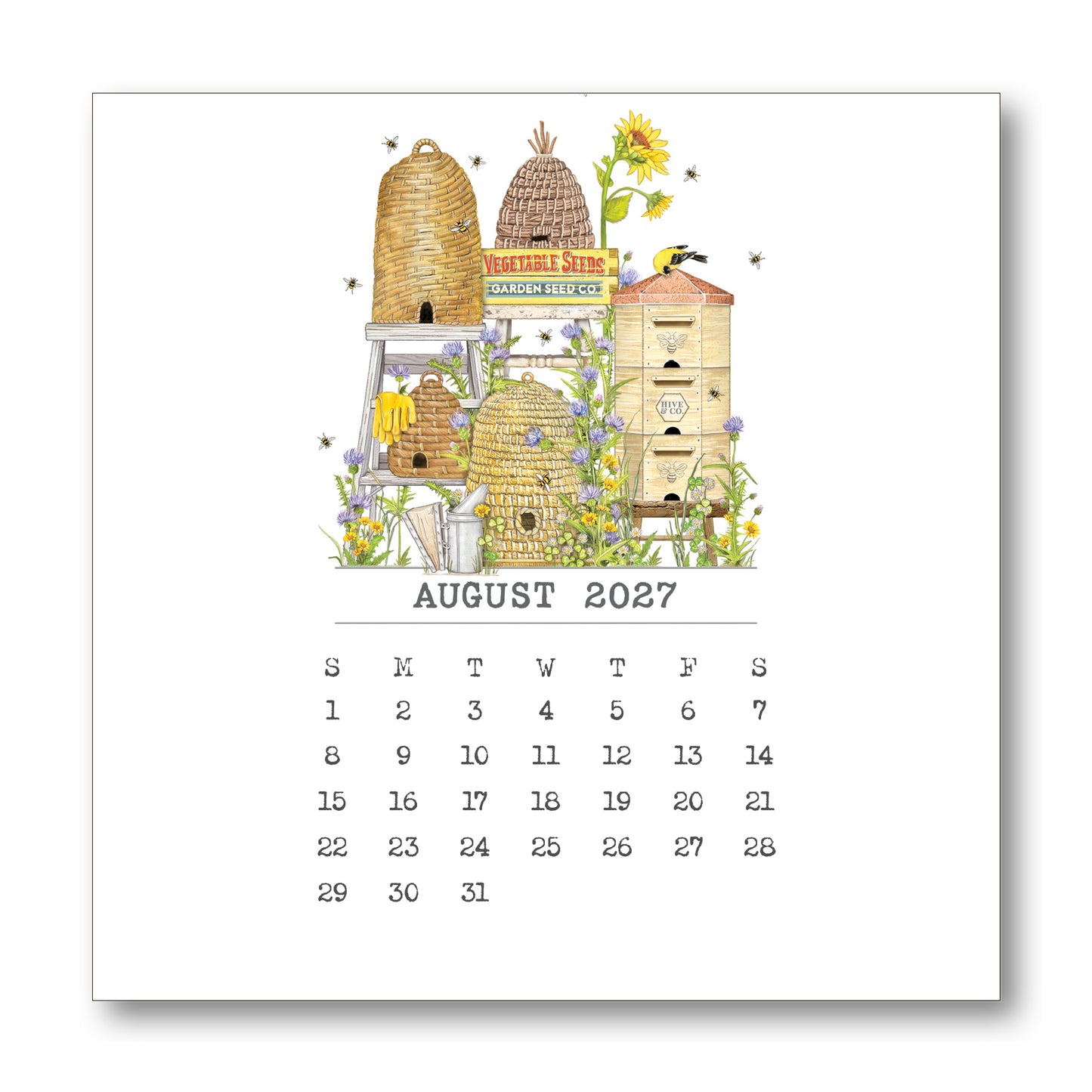 2027 Mary Lake-Thompson Bees Desk Calendar