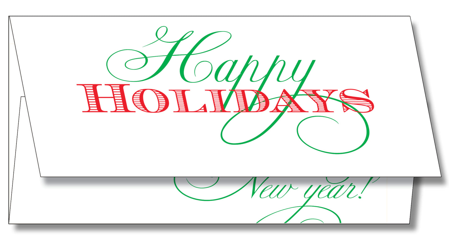 Happy Holiday Script Currency Enclosure - Clover