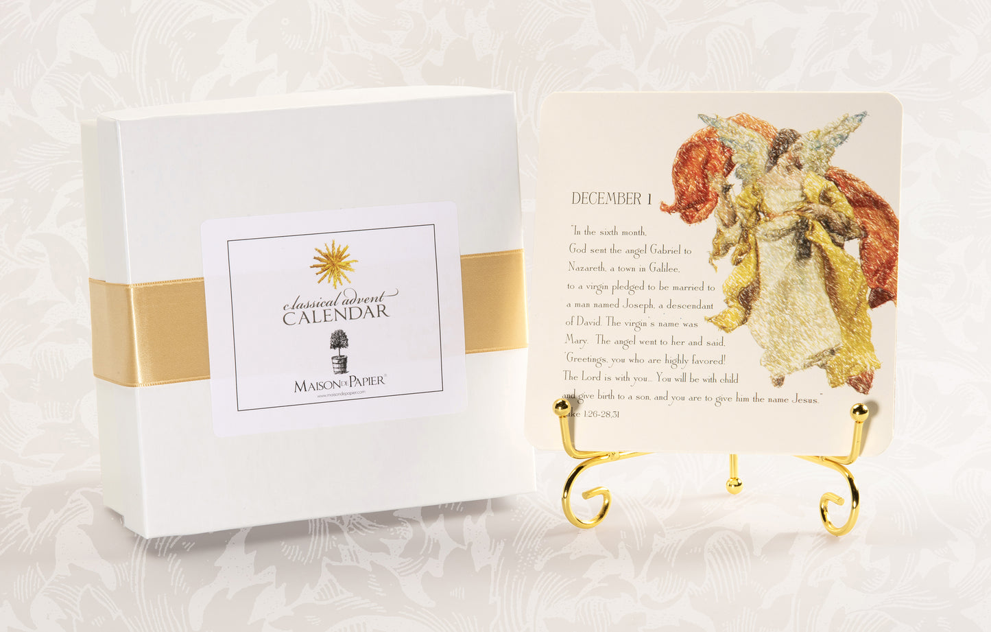 Classical Advent Calendar With Easel
