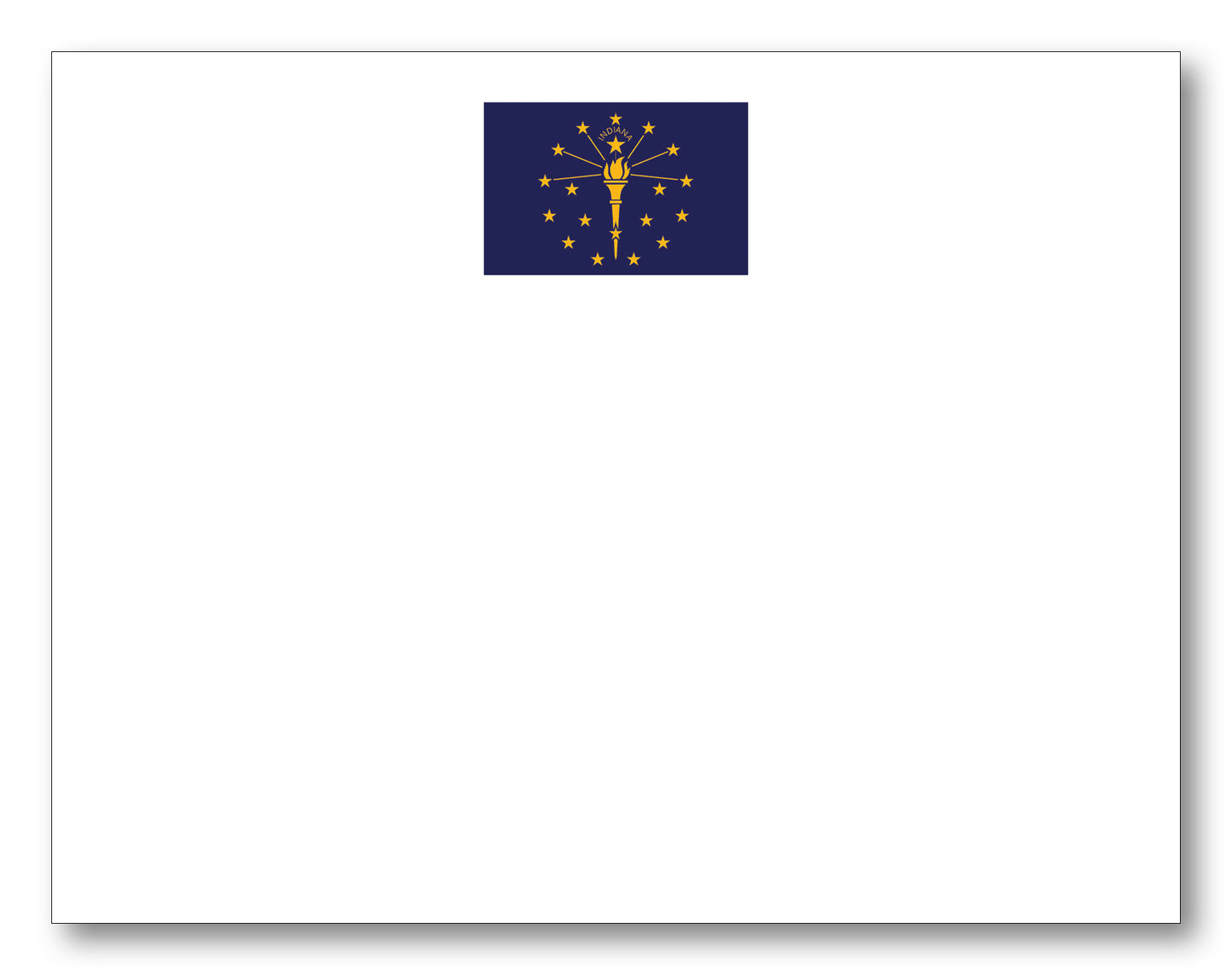 Indiana Flag Note Card