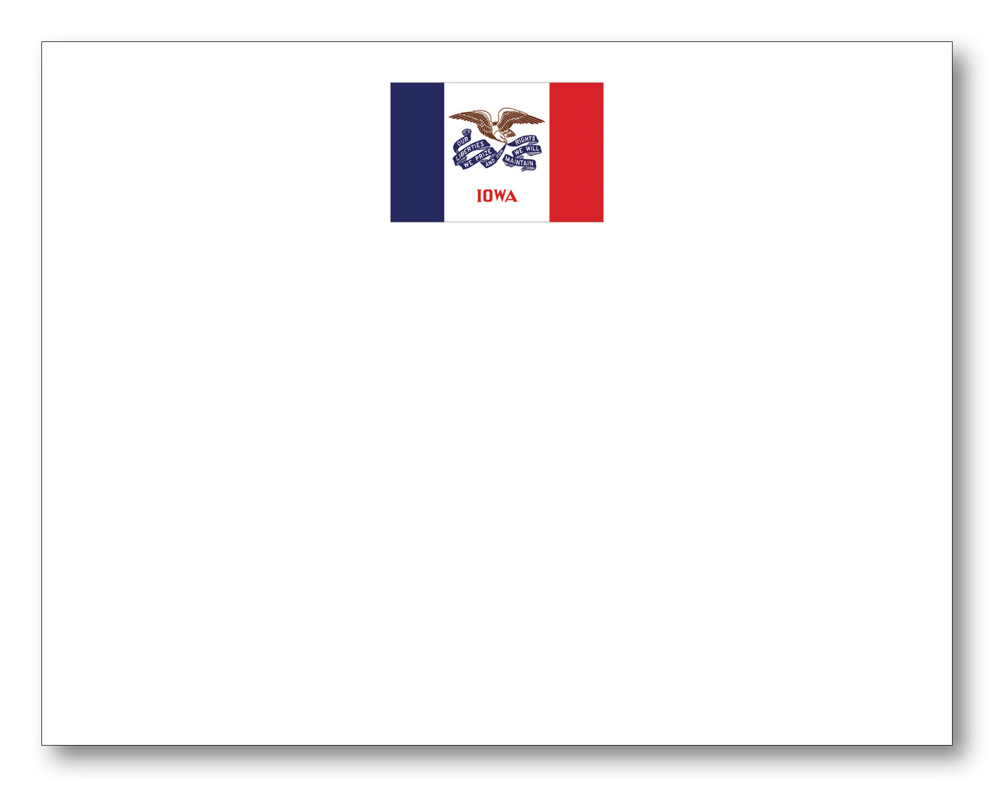 Iowa Flag Note Card