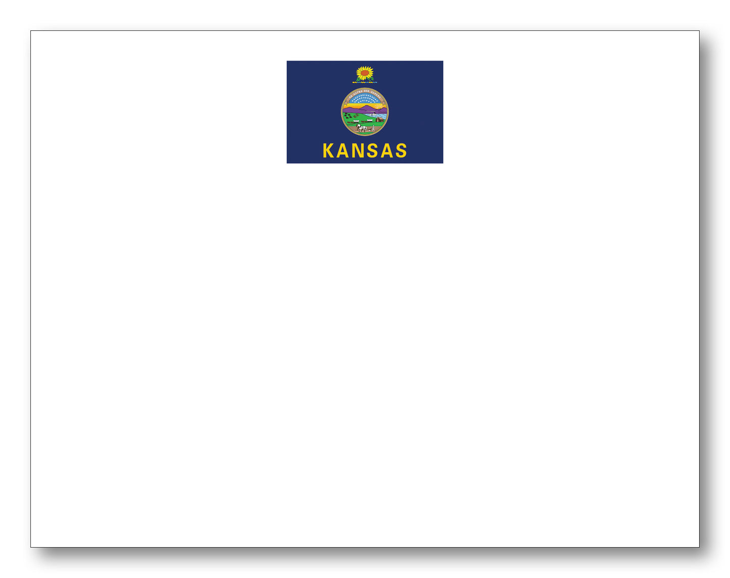 Kansas Flag Note Card