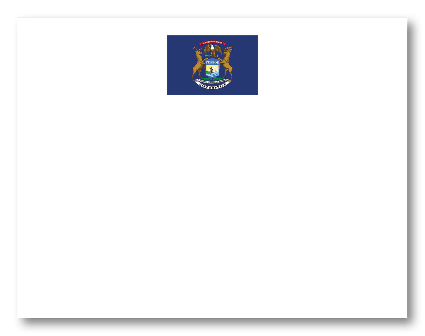 Michigan Flag Note Card