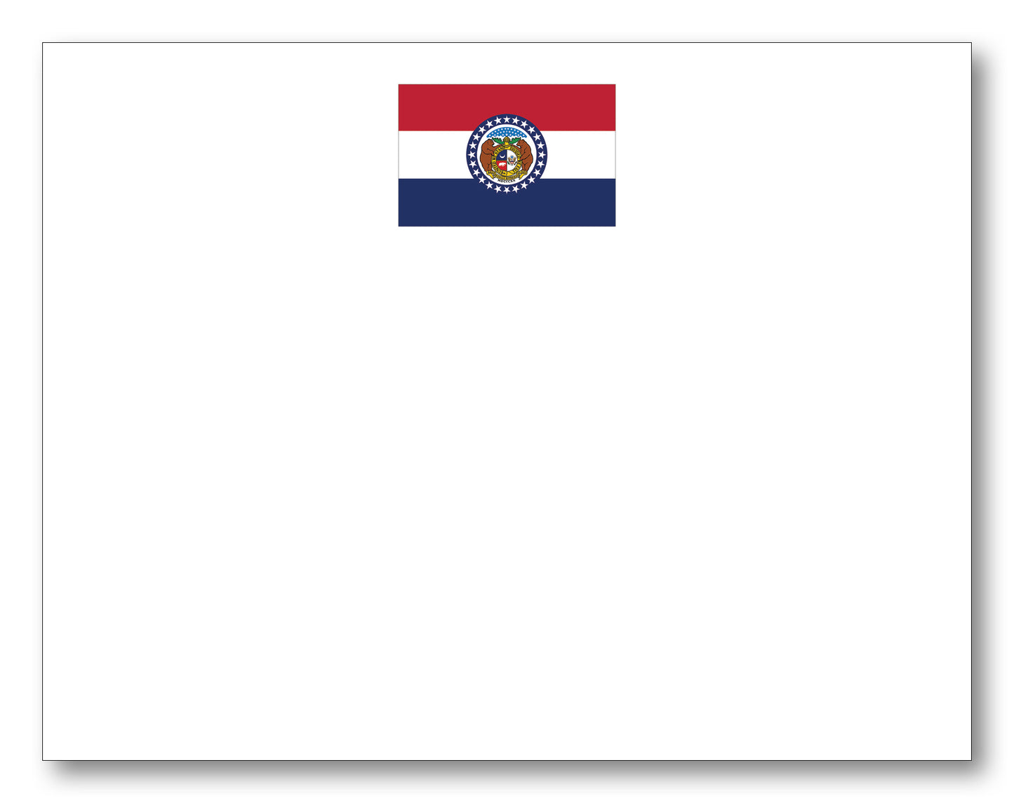 Missouri Flag Note Card