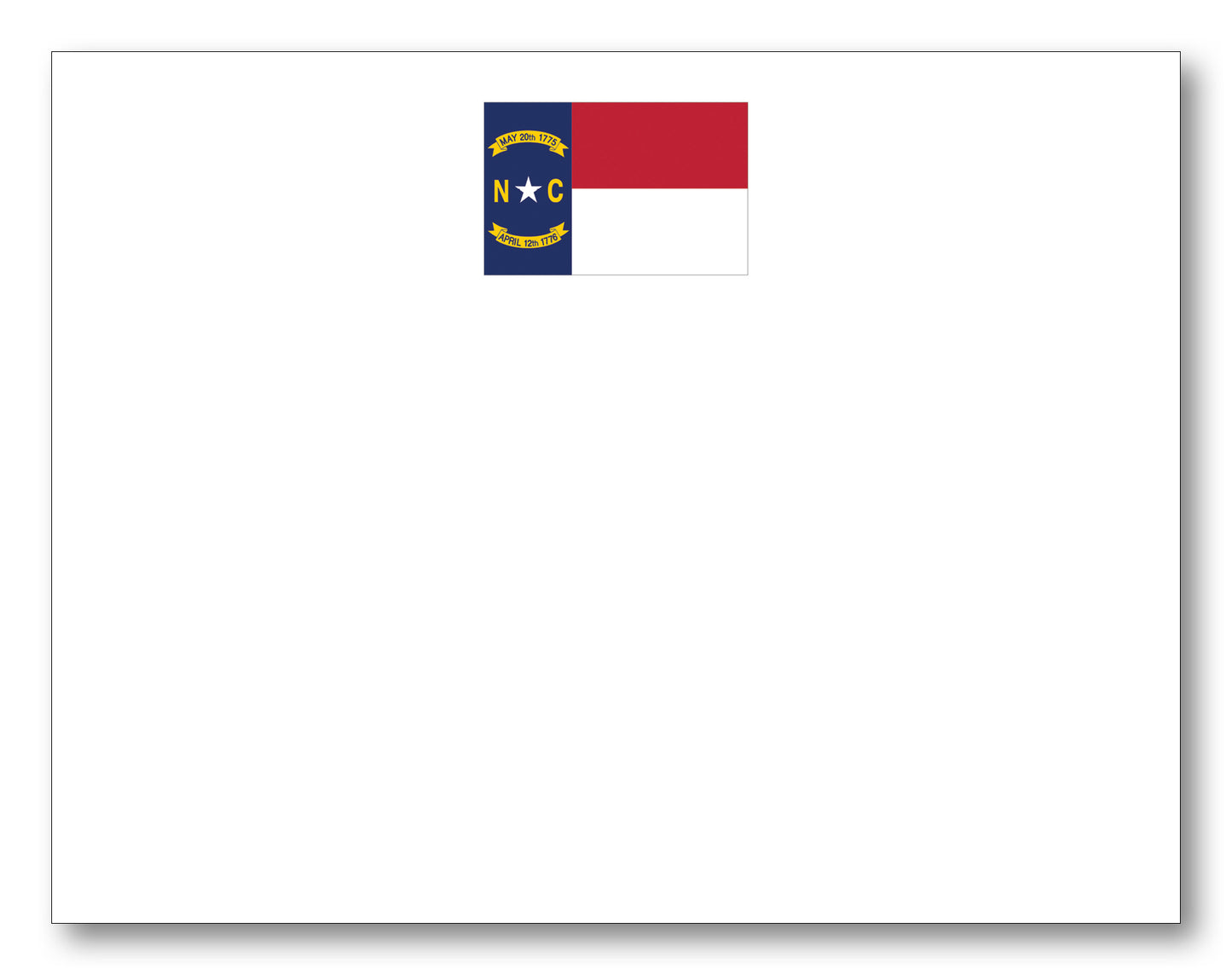 North Carolina Flag Note Card