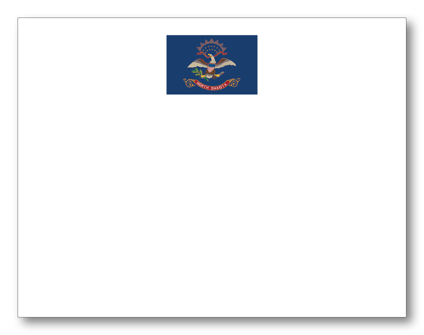 North Dakota Flag Note Card