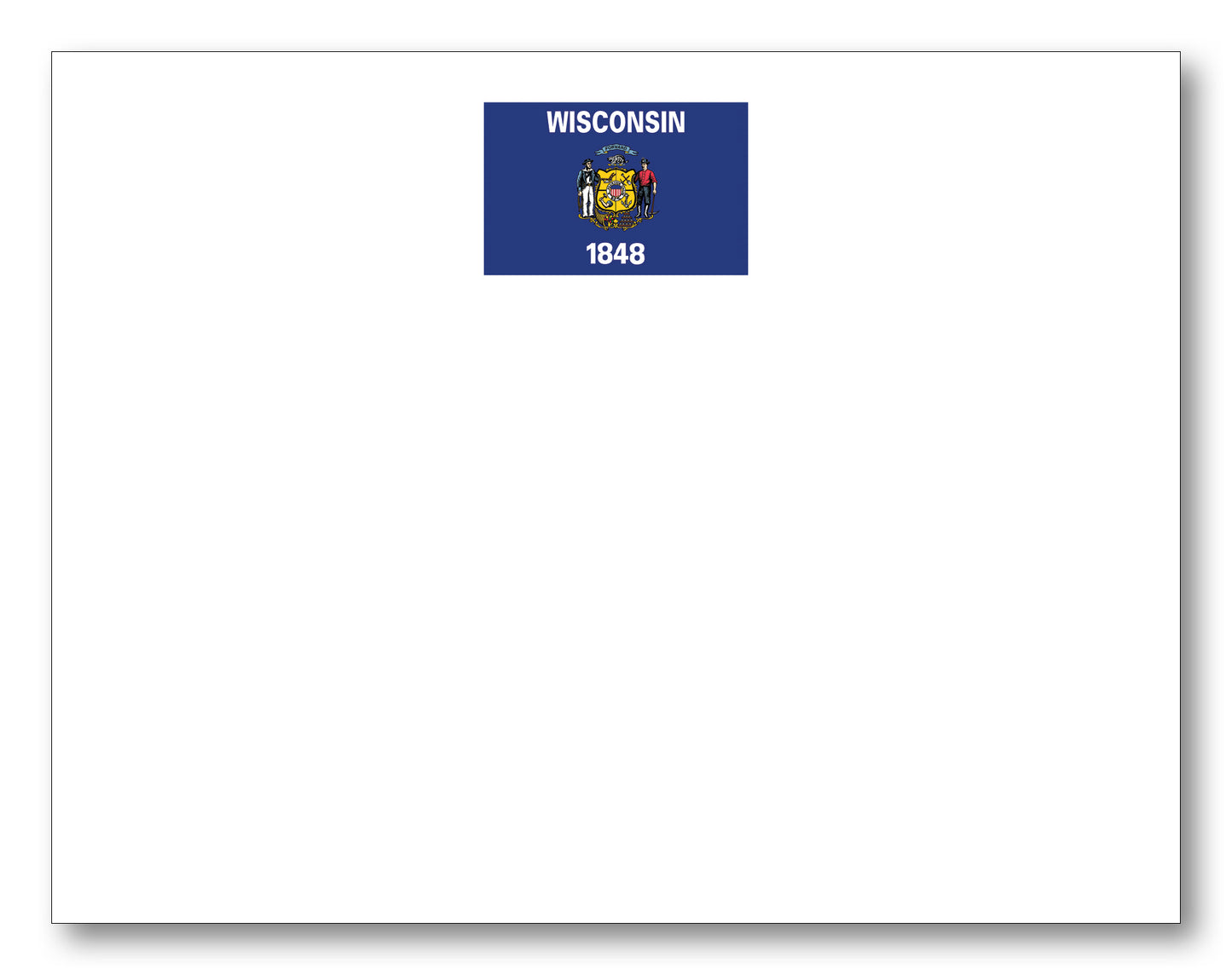 Wisconsin Flag Note Card