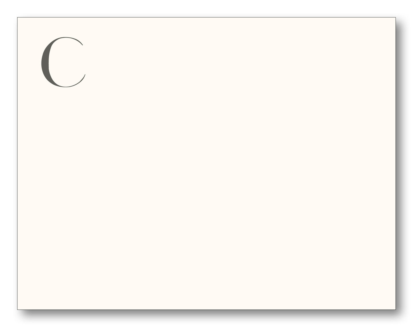 Art Deco Letters Note Card
