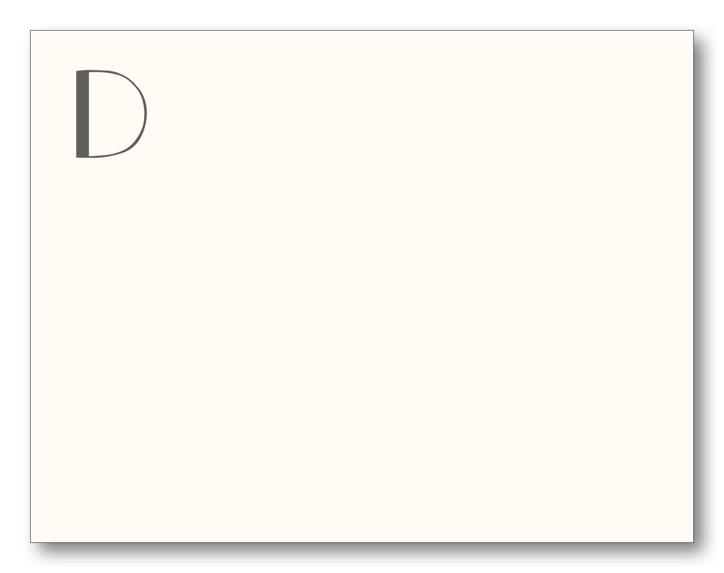 Art Deco Letters Note Card
