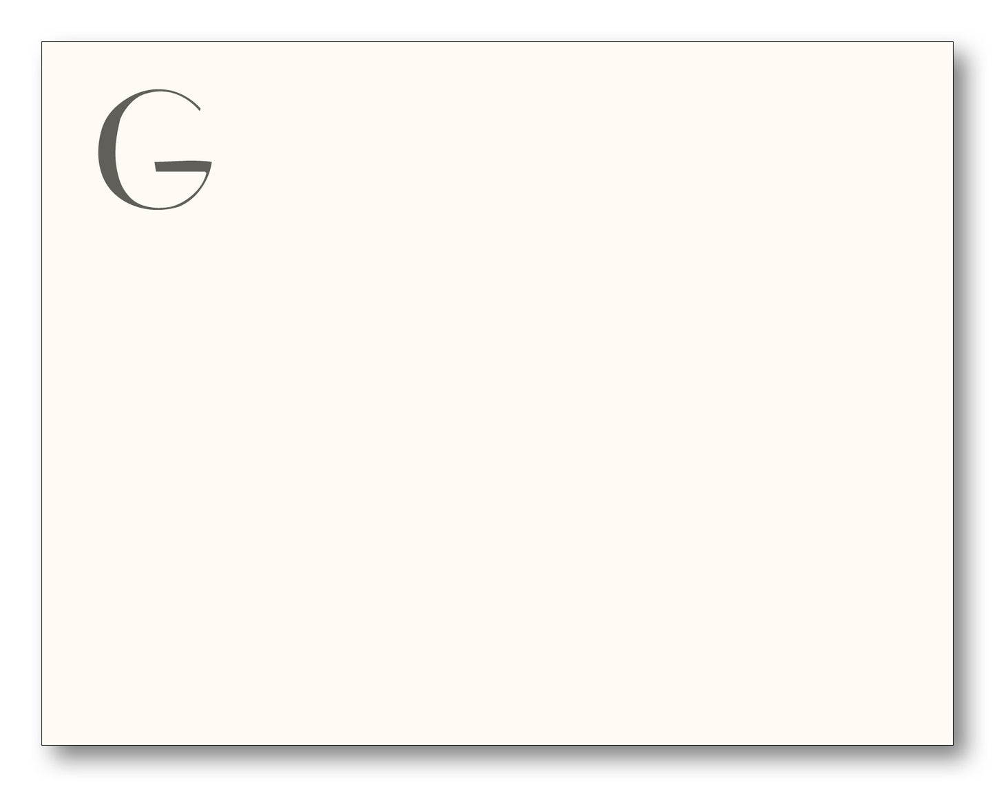 Art Deco Letters Note Card