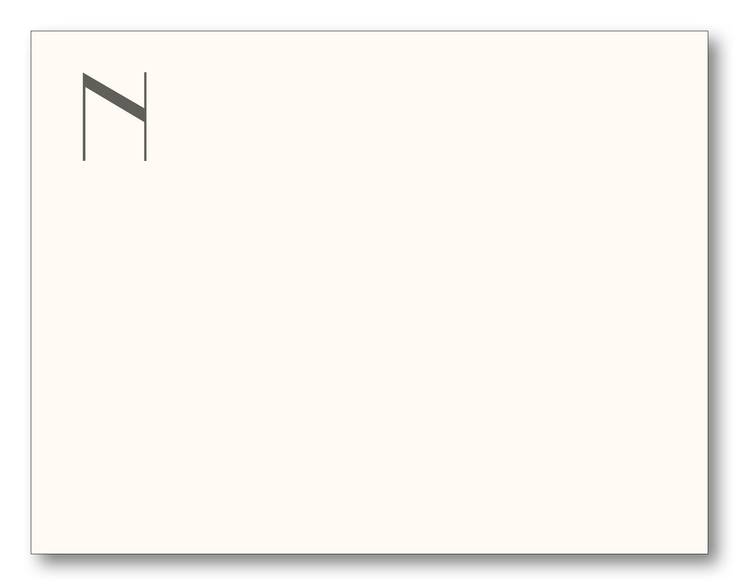 Art Deco Letters Note Card