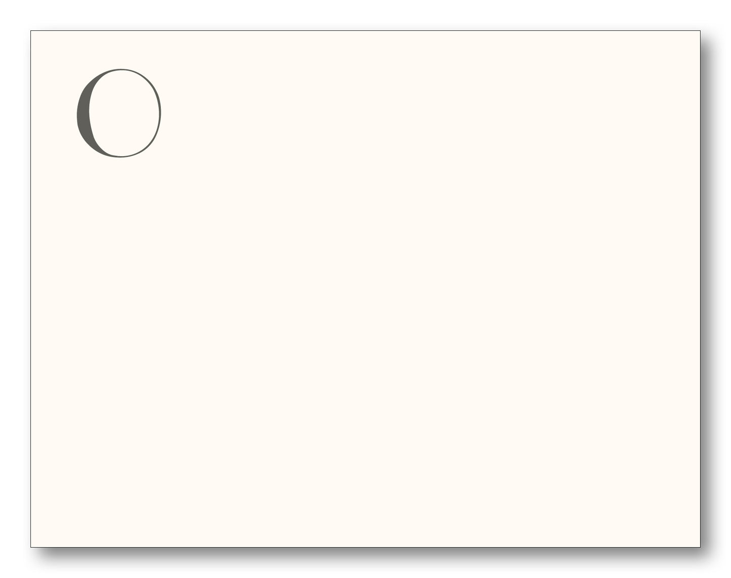 Art Deco Letters Note Card