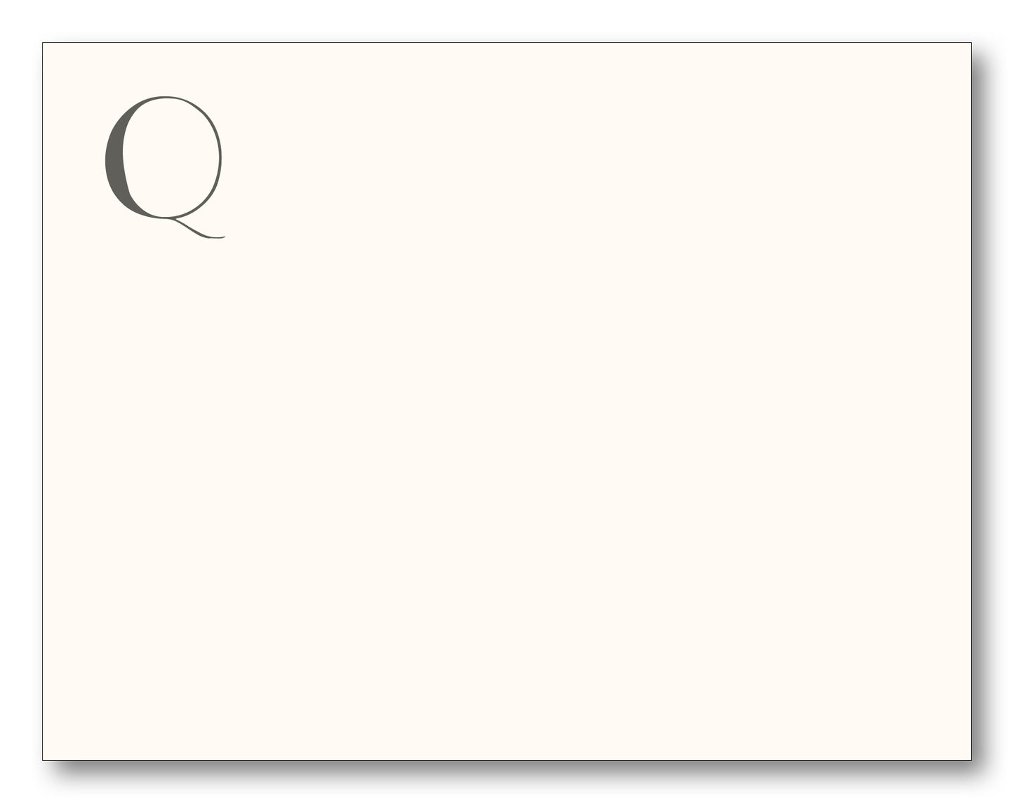 Art Deco Letters Note Card
