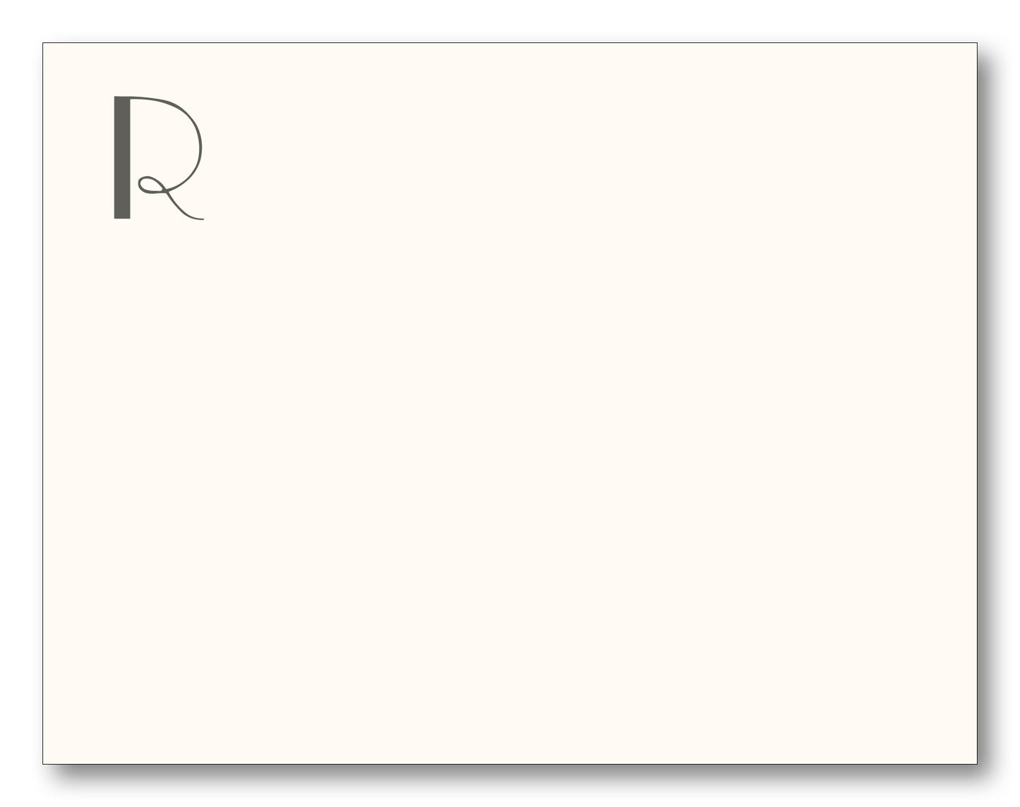 Art Deco Letters Note Card