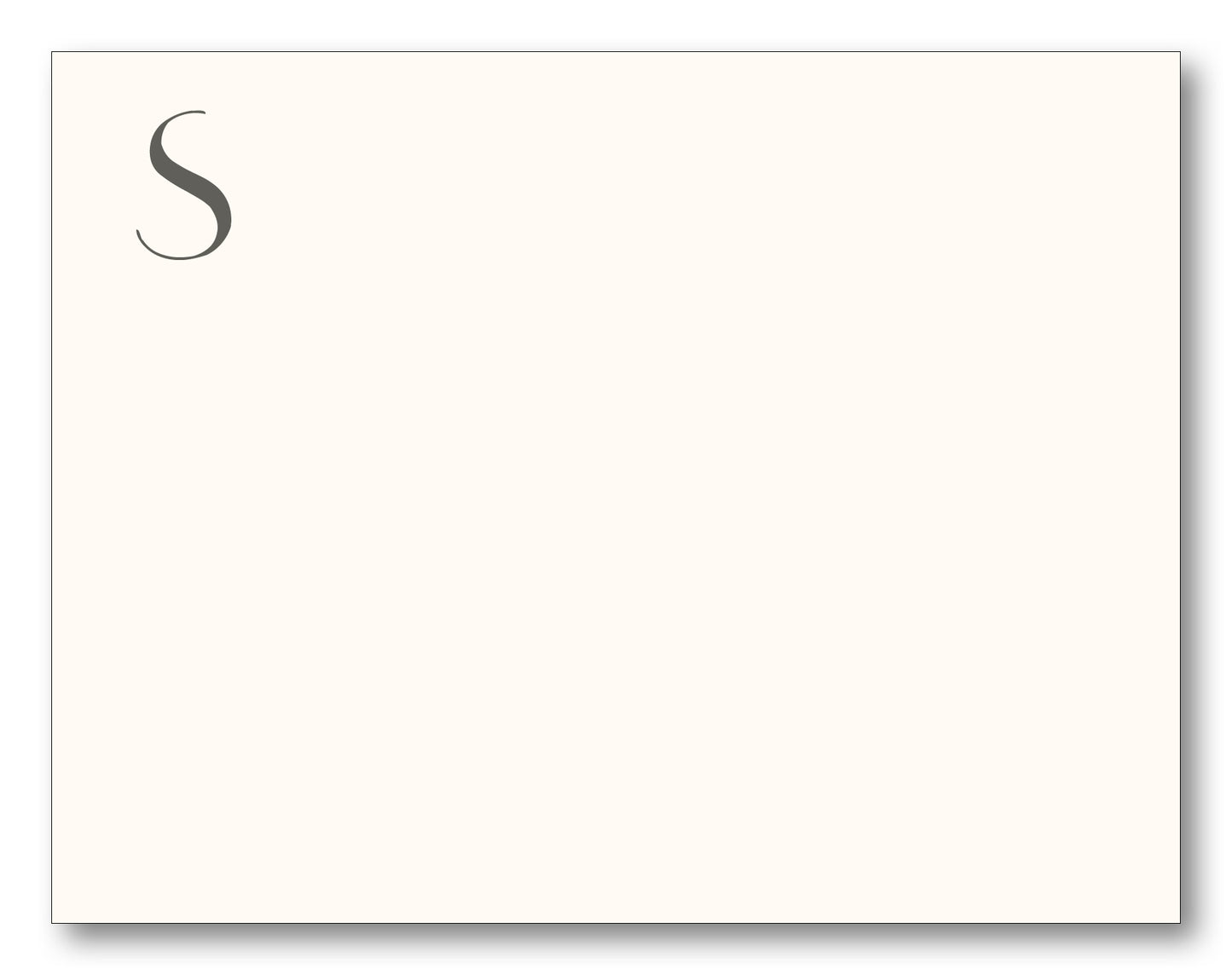 Art Deco Letters Note Card