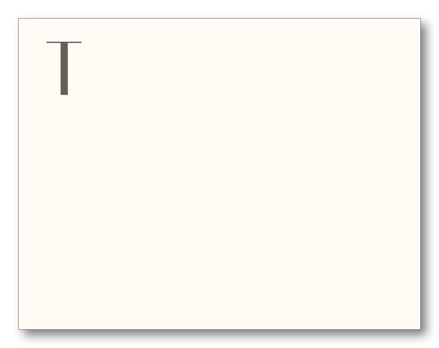 Art Deco Letters Note Card