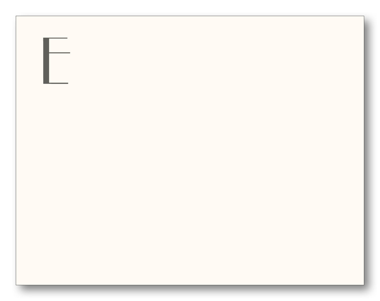 Art Deco Letters Note Card