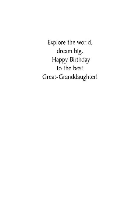 FR0209 Birthday Card / Great-Granddaughter