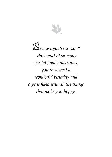 FR0230 Birthday Card / Son-In-Law