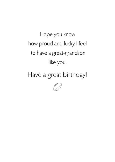 FR0290 Birthday Card / Great-Grandson