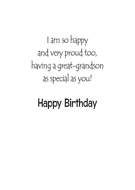 FR0376 Birthday Card / Great Grandson