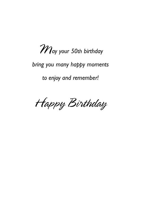 FR8458 Milestone Birthday Card / 50