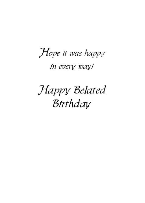 FR8575 Belated Birthday Card