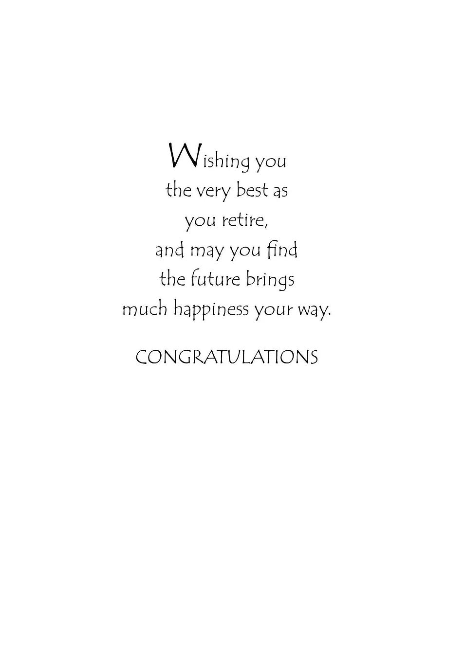 FR9901 Retirement Card