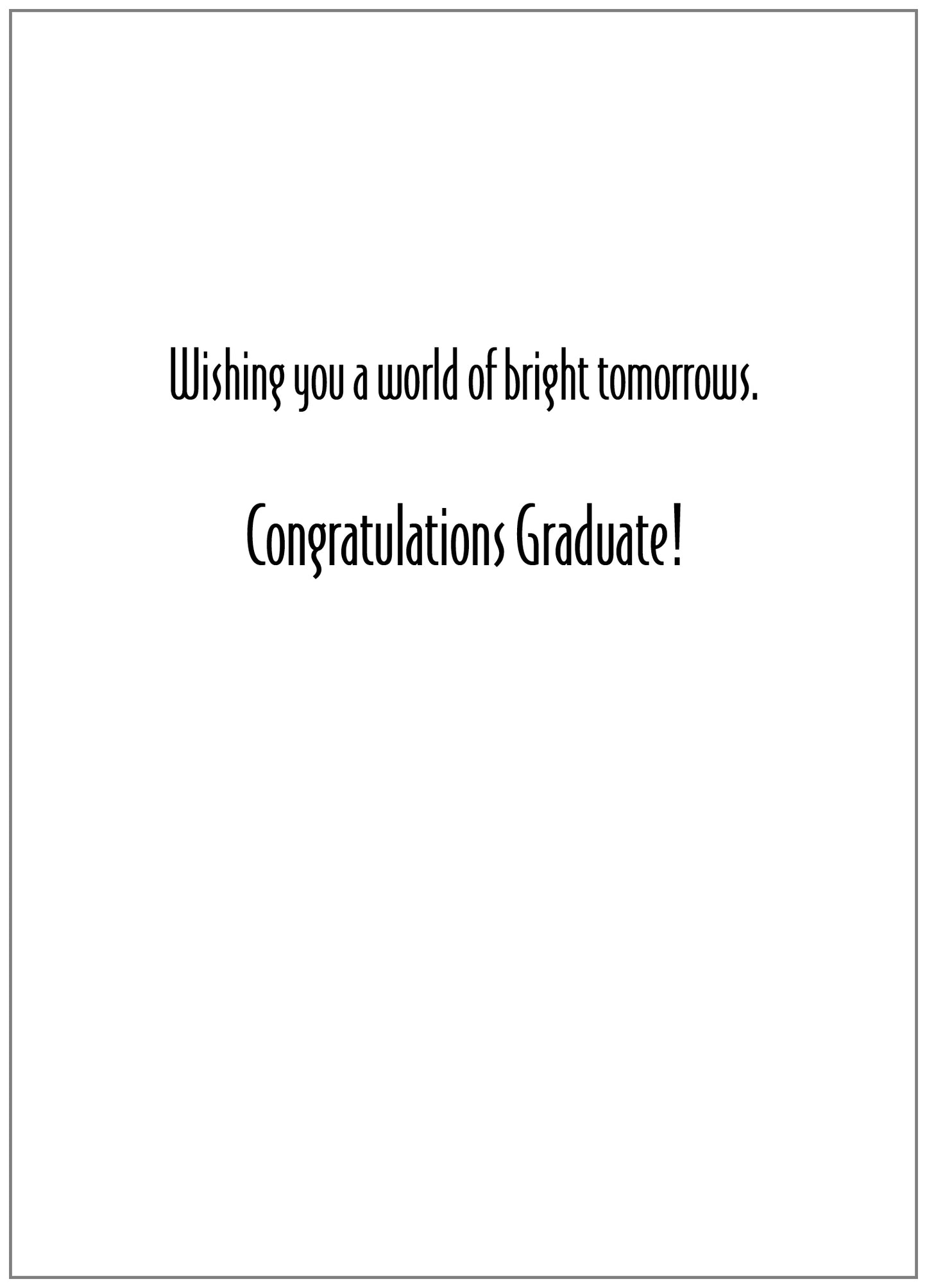 FRS4452 Graduation Card