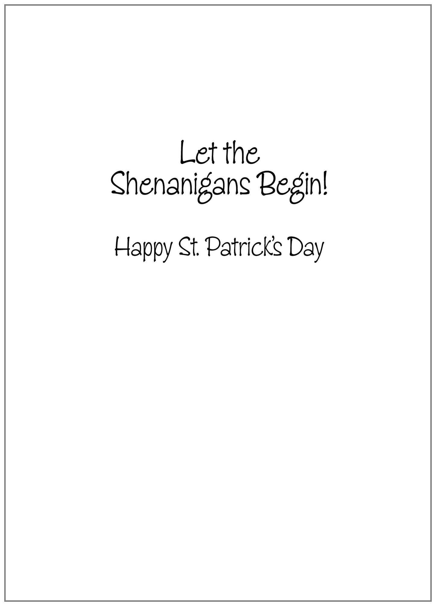 FRS7881 St. Patrick's Day Card
