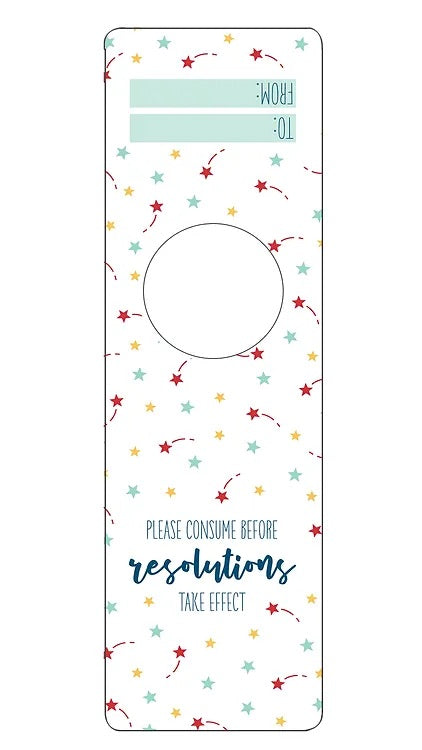 IKIH907 Holiday Bottleneck Gift Tag