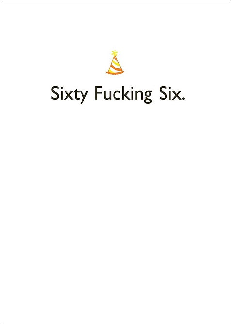 Just A Number 60s Birthday Card